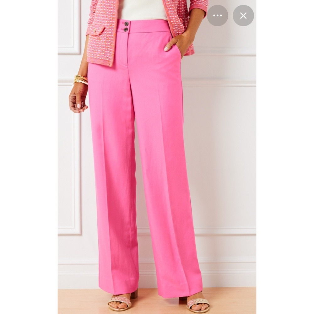 Talbots Bright Pink Wide-Leg Trousers